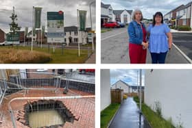 Hazel Wilson and Karen Bright are among the home owners speaking out about their factor at Rosslyn Gait. The pictures also show some of the areas the factor is responsible for (Pics: Contributed)