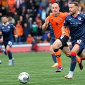October 7, 2023: Raith Rovers 1-1 Dundee United. Lewis Vaughan (pictured) scores first half opener before Louis Moult earns United a point in second half of this Championship clash (Pic Fife Photo Agency)