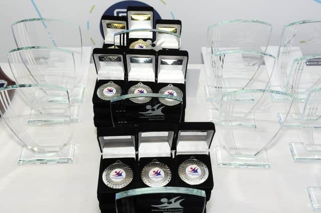 The prizes handed out at last year's Kirkcaldy and Central Fife Sports Council Awards (Pic Cranston Imagery)