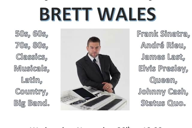 Brett Wales comes to town this week