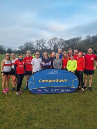 The large turnout of Kirkcaldy Wizards and Fife AC members at Camperdown Parkrun on Saturday