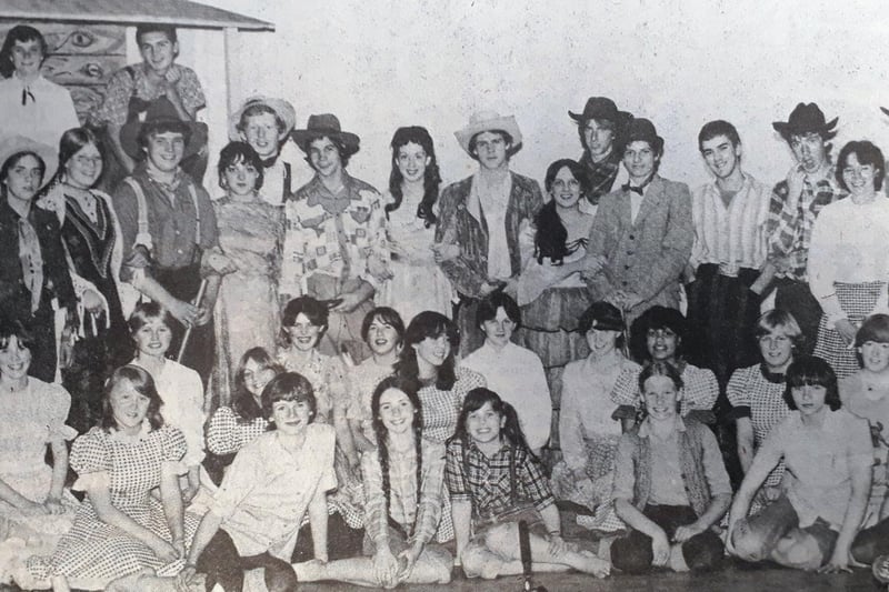 Pupils at Balwearie High School put on an end of term production of the musical 'Oklahoma' in 1980