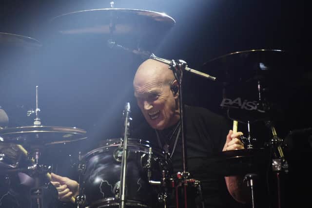 Drummer Chris Slade formerly of AC/DC (Photo by Mike Coppola/Getty Images)