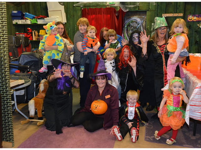Kids at the Homestart-Levenmouth Hallowe'en party in 2015