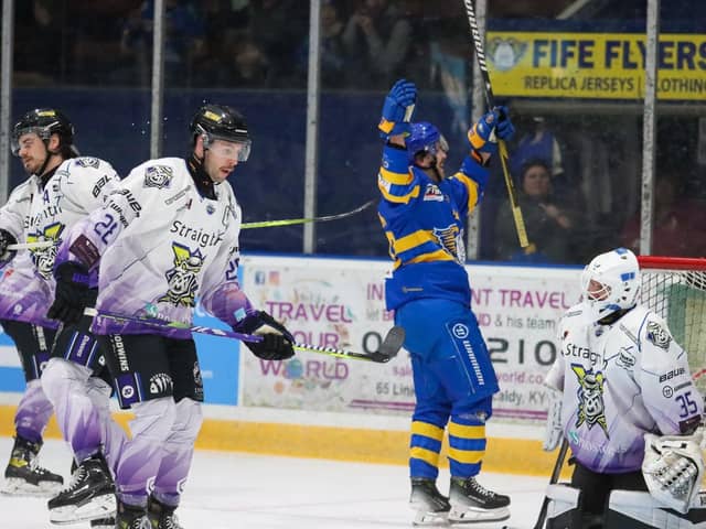 Fife Flyers had to grind it out against Manchester Storm to protect their winning streak (Pic: Jillian McFarlane)