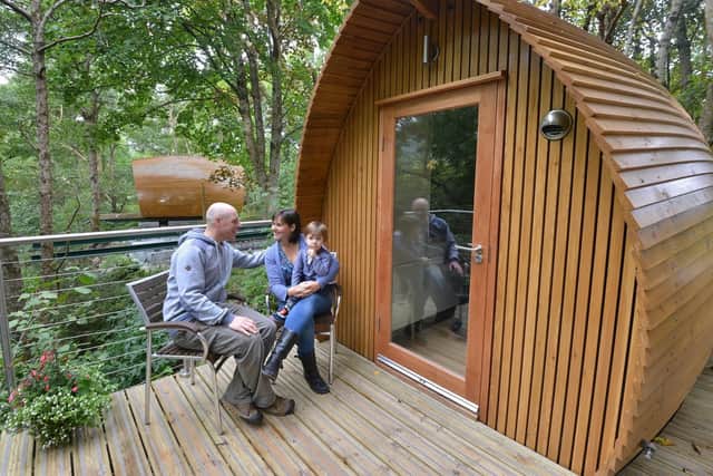 A typical glamping pod