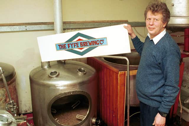 Nick Bromfield pictured at The Harbour Bar, Kirkcaldy when he launched his own brewery business.