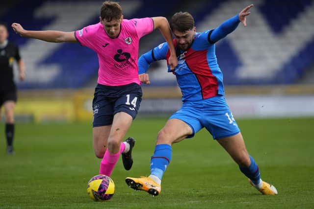 Thistle's George Oakley and Raith Rovers' Connor O'Riordan in action on Saturday (Photo by Simon Wootton/SNS Group)