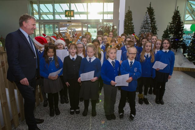 ASDA Kirkcaldy officially switched on their Christmas Tree lights with MP David Torrance and the St Maries Primary School Choir in 2016