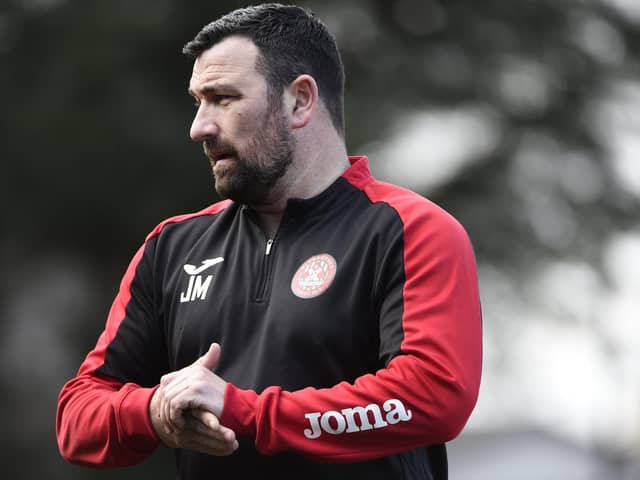 John Martin is expecting a tough game at Jeanfield Swifts (Pic by Alan Murray)