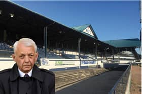 John Sim says that prospective new owners plan to upgrade Stark's Park stadium (also pictured)