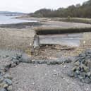 The breach in the sea wall at Dysart Harbour | Pic: Fife Council