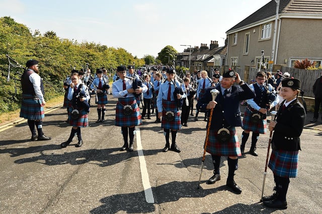 Burntisland & District Pipe Band warming up