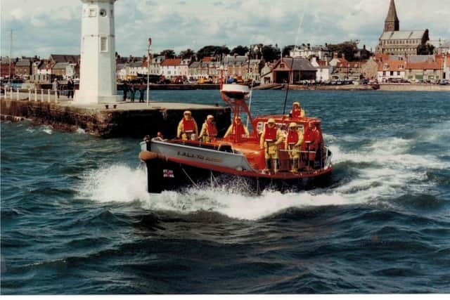 The team's previous boat, The Doctors, on a call.  (Pic: Anstruther RNLI)