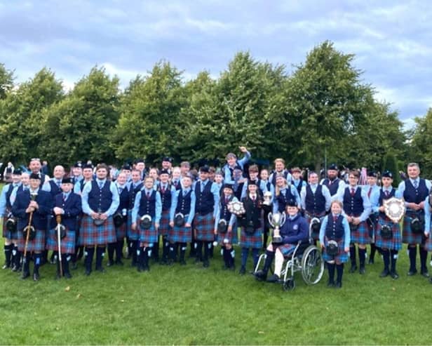 The Grade 4A Band of Burntisland and District Pipe Band were crowned Grade 4A World Champions, and Champion of Champions at the recent World Pipe Band Championships in Glasgow.  (Pic: submitted)
