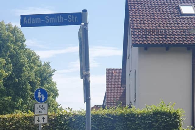 There was even an opportunity to visit adam smith straße - which commemorates the Kirkcaldy economist (Pic: Adam Smith Global Foundation)