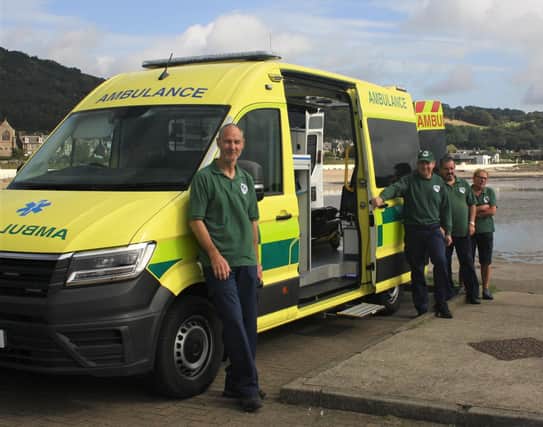 Volunteers from Burntisland First Aid Service Trust  with the new ambulance