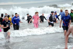 The annual Kirkcaldy Rugby Club Loony Dook will take place again on January 1.  Pictures: Walter Neilson