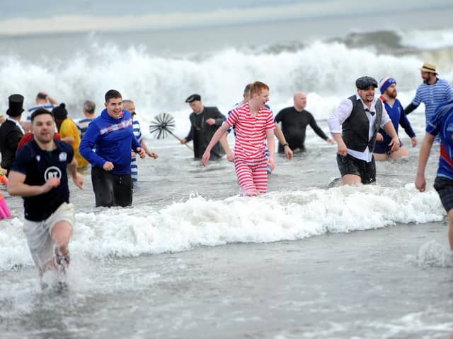 The annual Kirkcaldy Rugby Club Loony Dook will take place again on January 1.  Pictures: Walter Neilson
