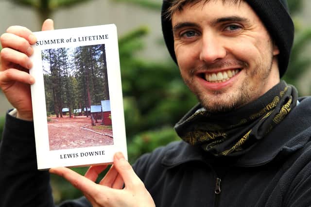 Kirkcaldy author LEWIS DOWNIE, with a copy of his book 'Summer of a Lifetime '. Pic:  Fife Photo Agency