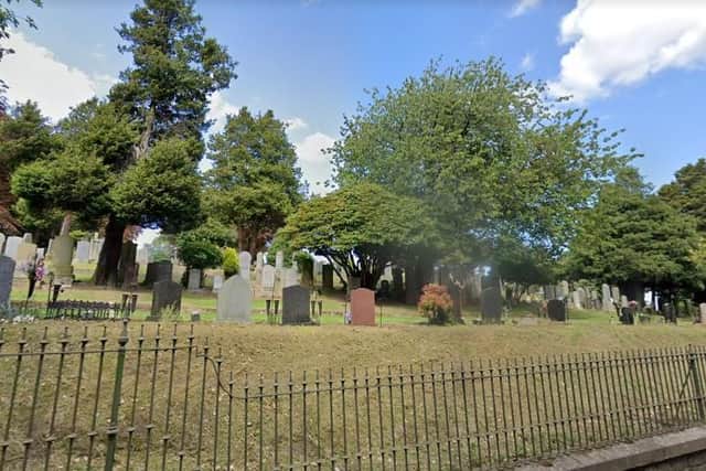 Grangemouth Cemetery where Captain Brown was the first person to be interred