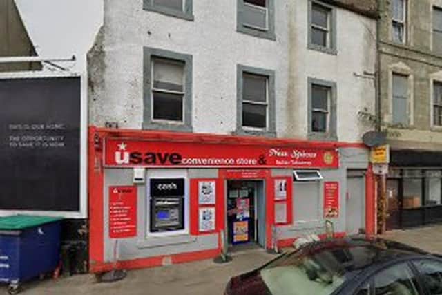 The offences took place at U Save, 405 High Street, Kirkcaldy.