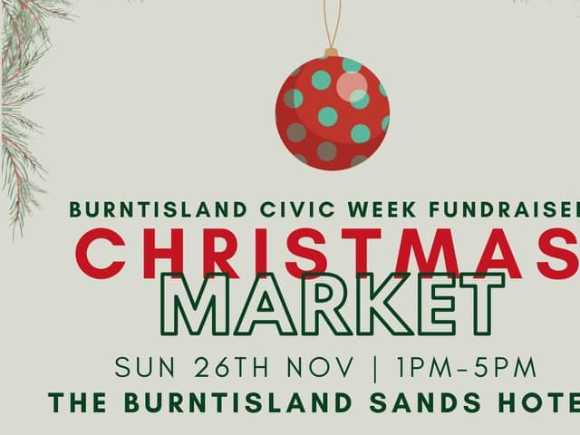 A fundraising Christmas Market for Burntisland Civic Week is taking place in the town on November 26.  (pic: submitted)