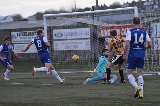 East Fife's Kieran Millar pulls another good save out of Aaron Lennox. Pics by Kenny Mackay