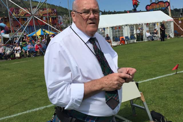 David Adamson was chieftain of Burntisland Highland Games for a 12 year period and as honorary chieftain, has opened the games for the last two years.