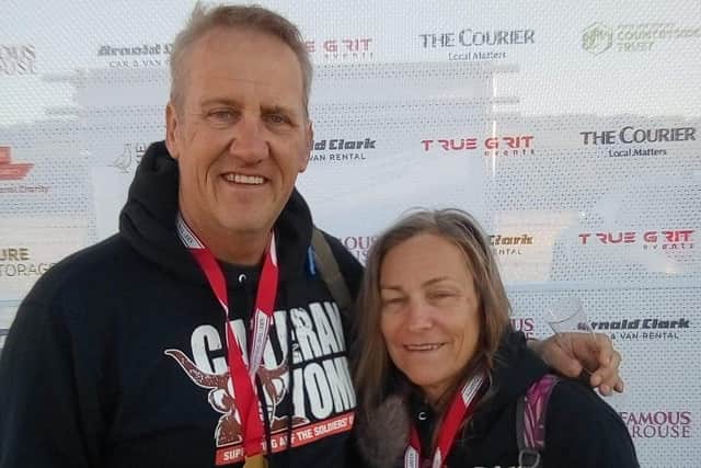 Tony and Jo finished the Yomp just under their target of 24 hours.
