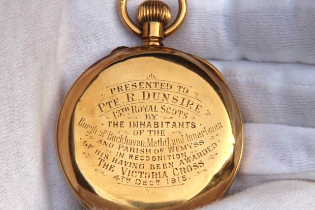 Watch presented to Robert Dunsire VC