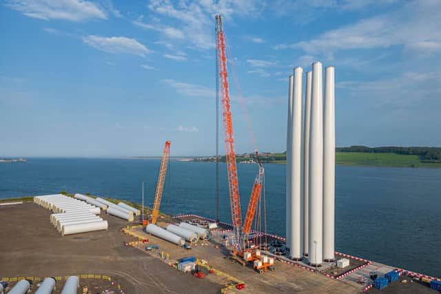 GWP at the port of Dundee where the 54 towers will be assembled for the offshore wind farm (Pic: Submitted)
