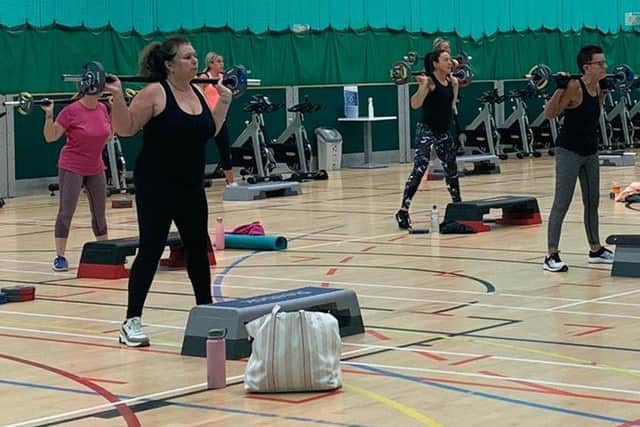 A group fitness class at Michael Woods Sports and Leisure Centre in Glenrothes
