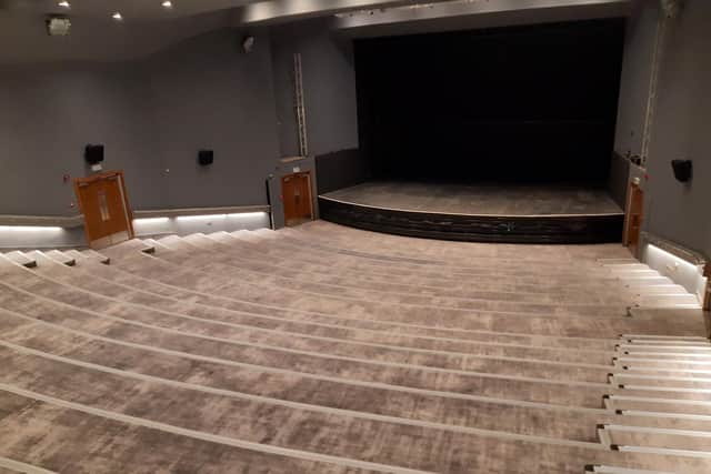 Looking down from the back row to the refurbished auditorium at Adam Smith Theatre, Kirkcaldy (Pic: Fife Free Press)