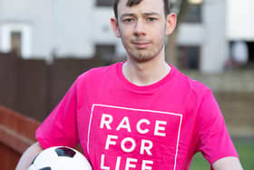 Lee Watson from Rosyth who is supporting the Race For Life At Home initiative (Pic: Lesley Martin)