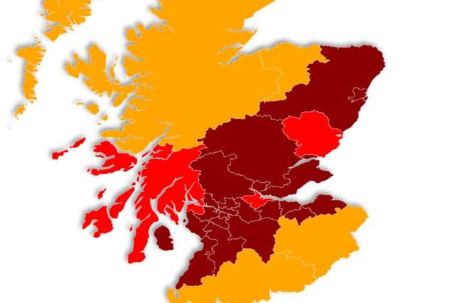 Interactive map shows which level each area of Scotland is now in as Nicola Sturgeon makes latest announcement