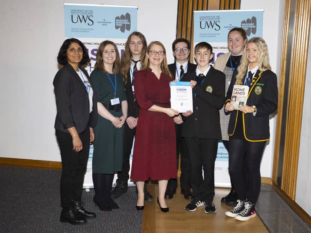 Kirkcaldy High School at the Visions Schools Award ceremony at the Scottish Parliament (Photo by Alan Harvey / SNS Group)
