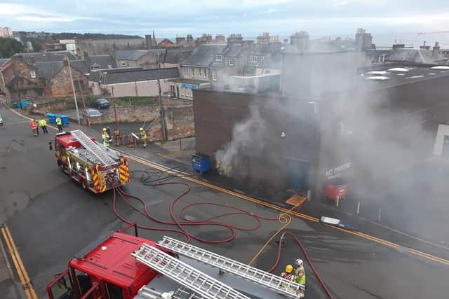 The scene of the fire in Kirkcaldy town centre (Pic: Fife Free Press)