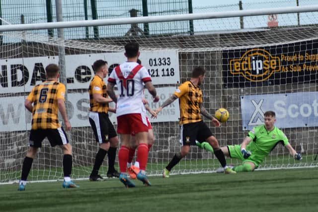 The East Fife defence are forced to soak up some pressure