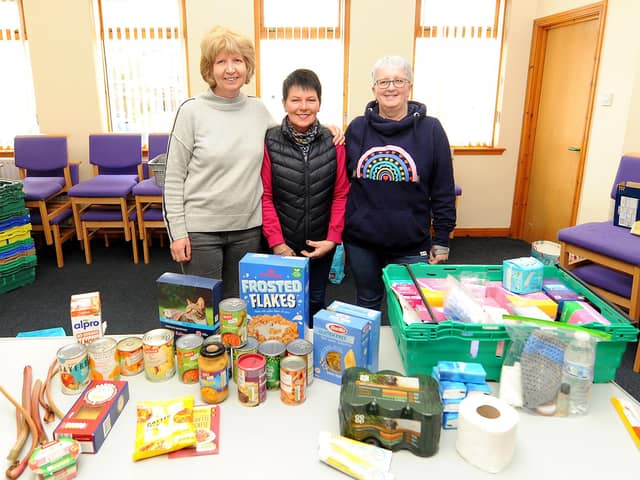 Catriona Pearce, Carol Mitchell and Pat Gibson will be part of the independent Burntisland and Kinghorn Foodbank in July (Pic: Fife Photo Agency)