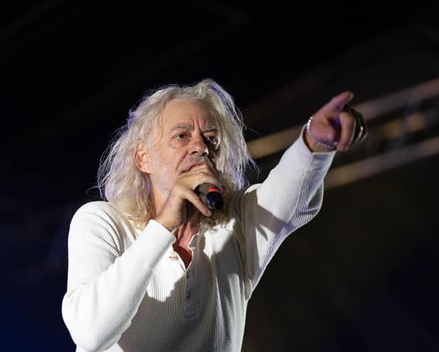 Bob Geldof on stage with the Boomtown Rats (Pic: Cath Ruane)