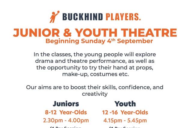 Buckhind Players is launching new junior and youth theatre groups.