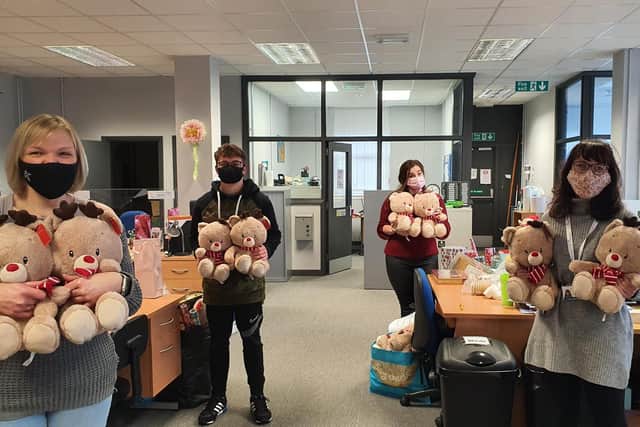 Staff at Fife Gingerbread received donations of toys, warm clothing and beautiful knitting.