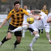East Fife's Stewart Murdoch tussles with Callumn Morrison. Pic by Alan Murray