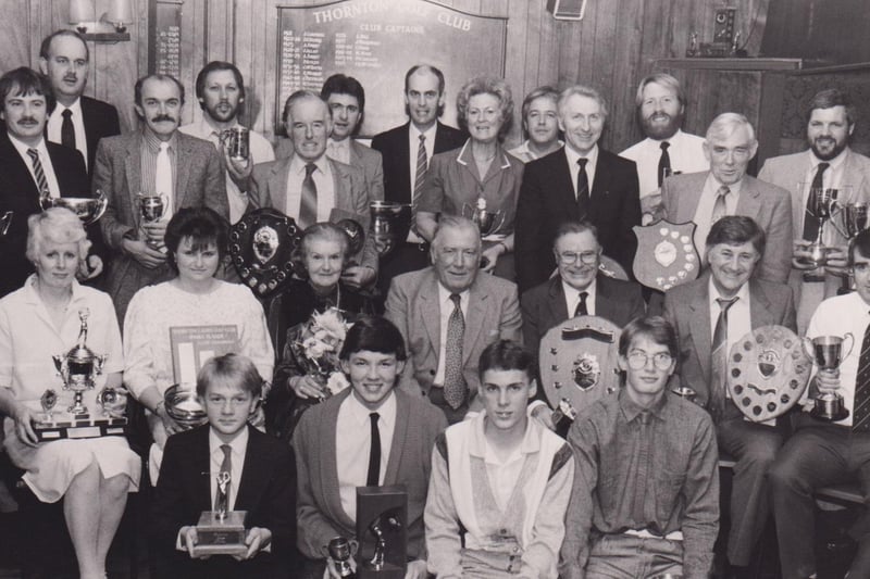Presentation time for the members of Thornton Golf Club circa 1993. The picture was taken by a staff photographer of the Glenrothes Gazette