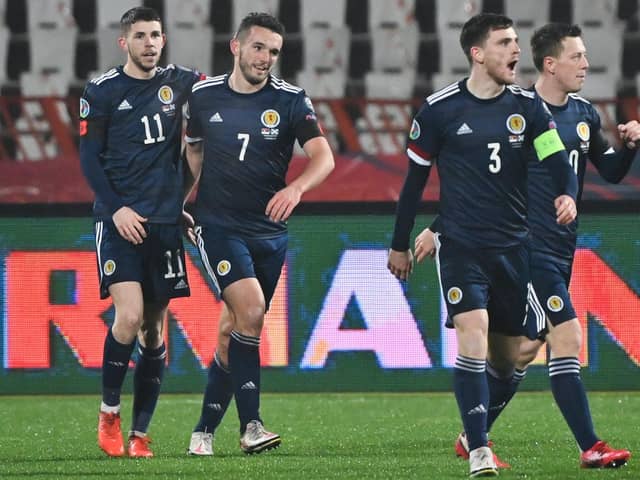 Scotland can at last rely on star performers like Andy Robertson (2nd right) after years of failure, says Craig Brown (Pic by Getty Images)