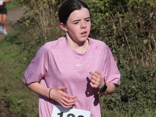 Summer Ramshaw at 2026’s Fife Athletic Club Giffordtown 5K near Ladybank on Sunday (Photo: Pete Bracegirdle)