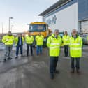 Cllr Altany Craik, Fife Council Roads Spokesperson and John Mitchell, Head of Roads and Transportation Services with Roads Maintenance staff.  (Pic: Fife Council)