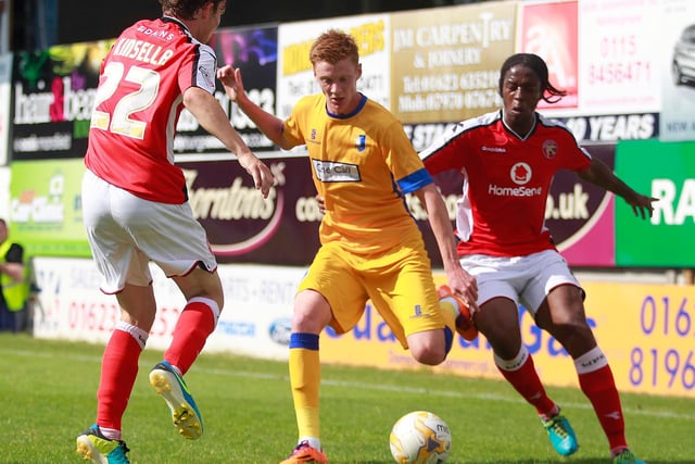 Soon to be Premier League star Sam Clucas finds no way past the Walsall defence in the 0-0 pre-season friendly draw in August 2014.