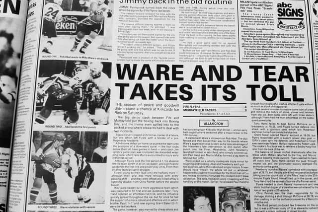 Headlines from the Fife Free Press on the Mike Ware-Rob Abel fight
